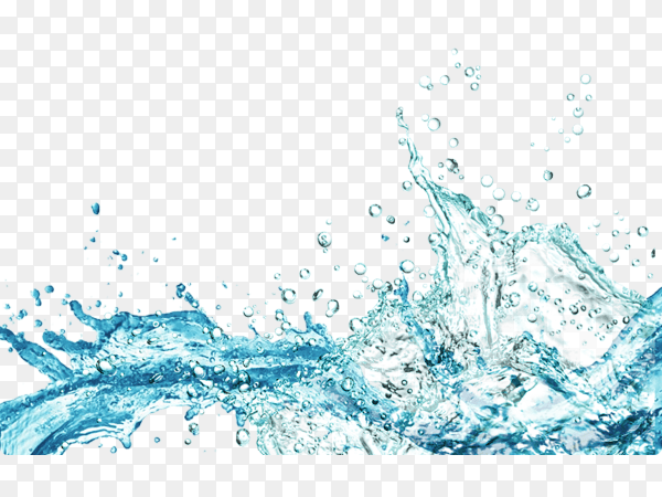 Abstract form of splash water on transparent background PNG