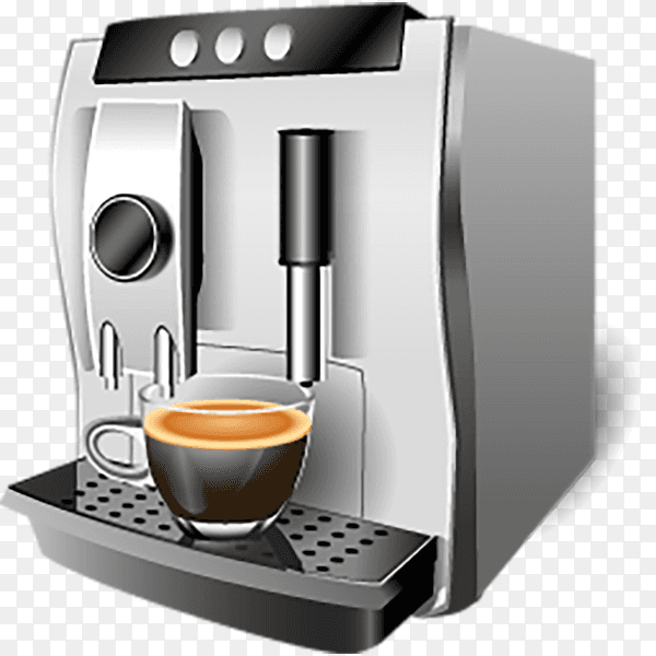 Automatic Coffee Machine Isolated on transparent background PNG