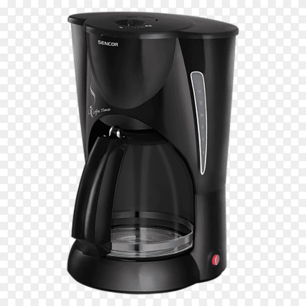 Black Coffee Maker Isolated on transparent background PNG