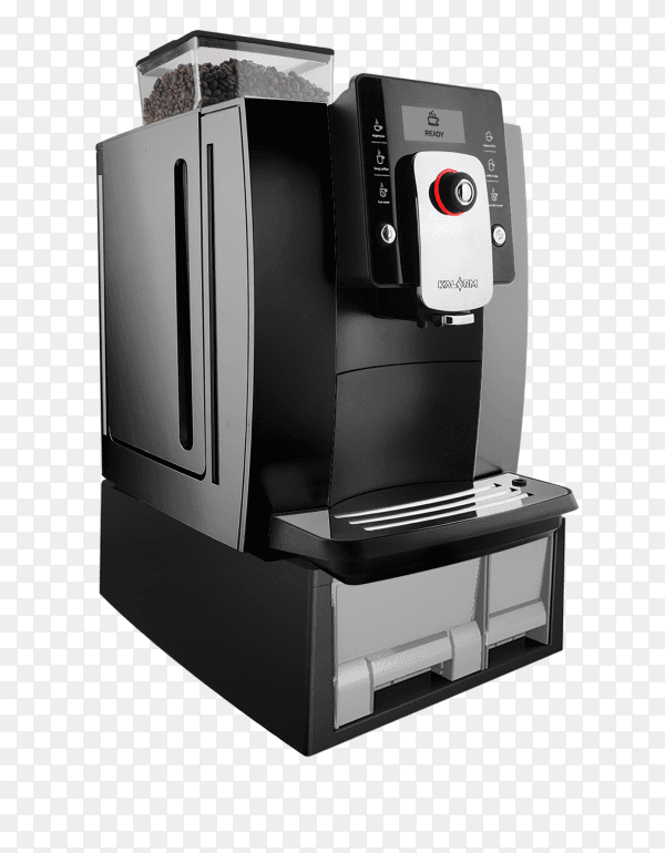 Black Coffee maker machine on transparent background PNG