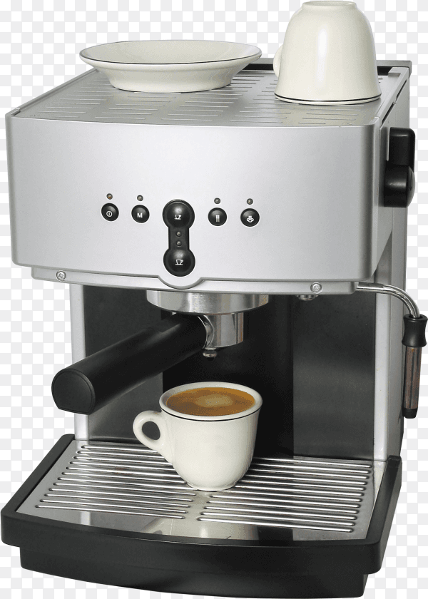 Coffee maker machine isolated on transparent background PNG