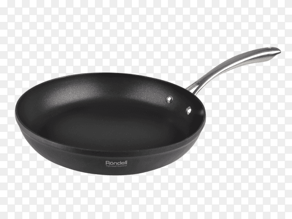 Empty frying pan on transparent background PNG