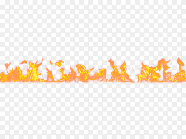 Fire flame realistic isolated on transparent background PNG