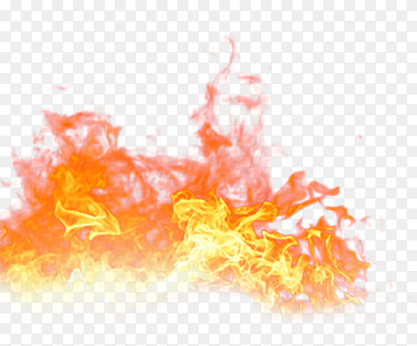 Fire isolated on transparent background PNG