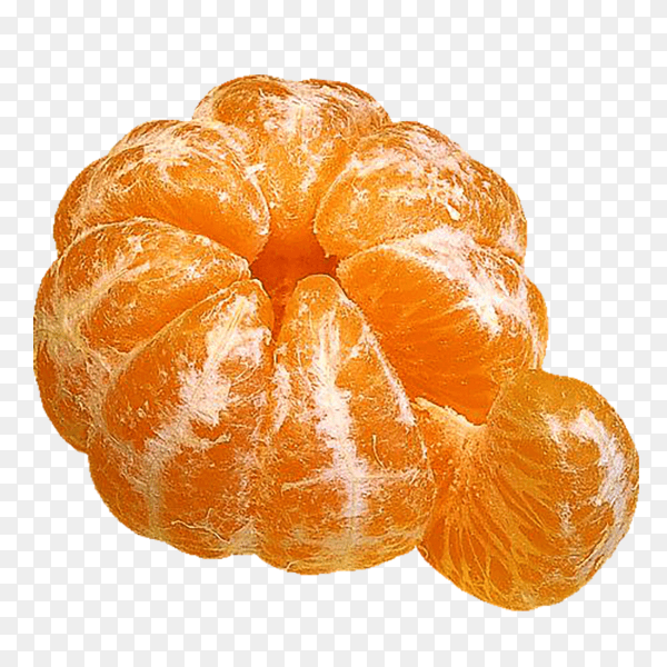 Fresh tasty Tangerine fruit isolated on transparent background PNG