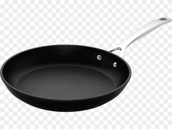 Frying pan with handle isolated on transparent background PNG