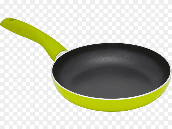 Green Frying pan isolated on transparent background PNG