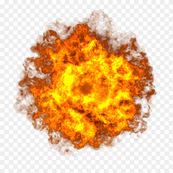 Realistic fire ball isolated on transparent background PNG
