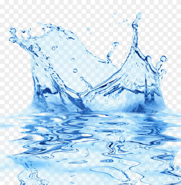 Realistic illustration water splash isolated on transparent background PNG