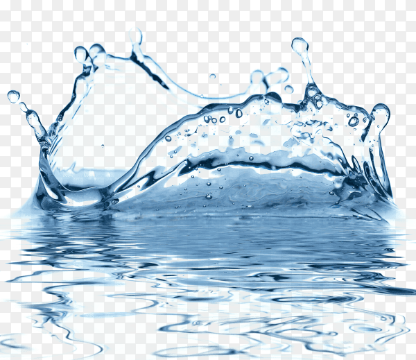 Splashing water isolated on transparent background PNG