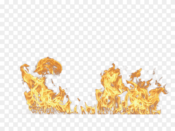 The flames show the danger isolated on transparent background PNG