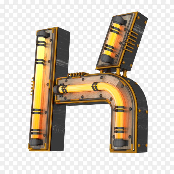 3D neon light illustration shaped letter K illustration on transparent background PNG