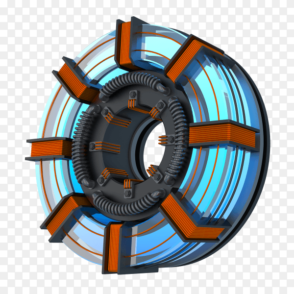 Letter O with 3D design isolated on transparent background PNG