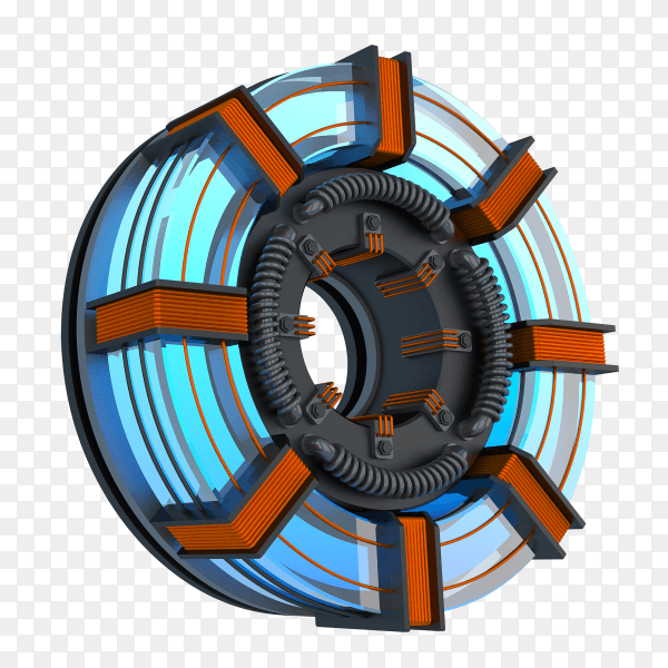 Letter O with 3D design on transparent background PNG