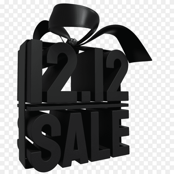 Black Sale offer poster banner on transparent background PNG