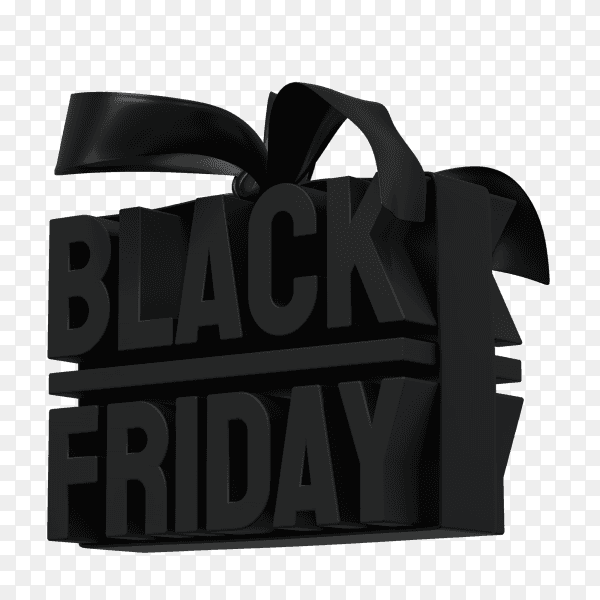 Black Friday sale banner on transparent background PNG