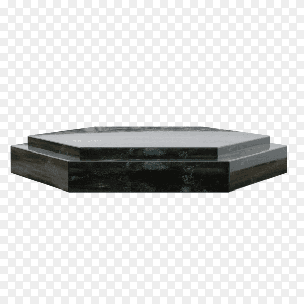 Black podium isolated on transparent background PNG