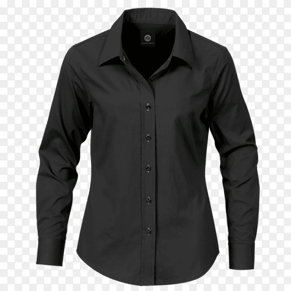 Black shirt for men on transparent background PNG