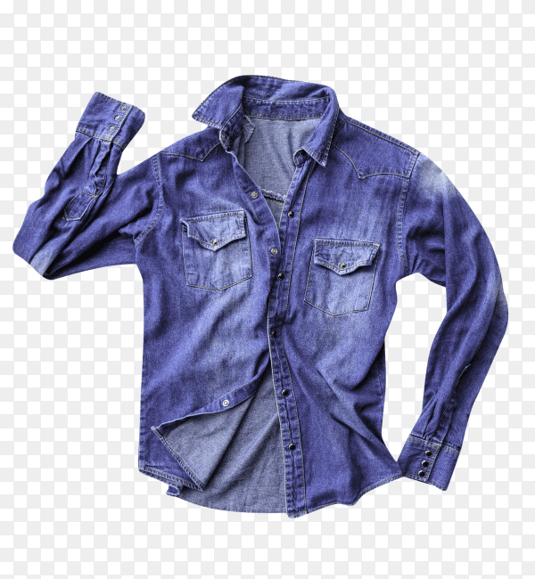 Blue shirt jeans on transparent background PNG