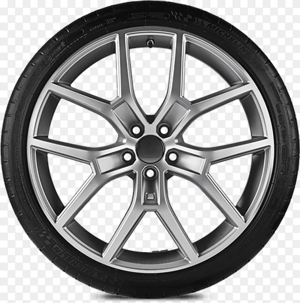 Car wheel realistic on transparent background PNG
