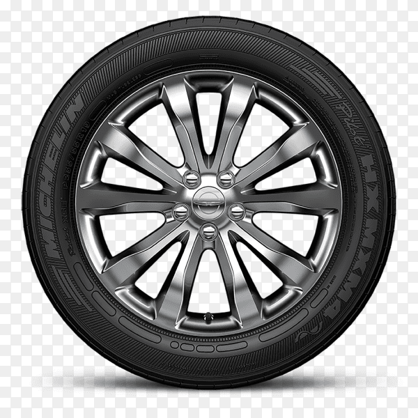 Car wheels isolated on transparent background PNG