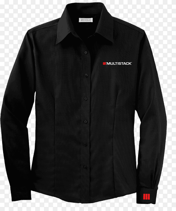Elegant black shirt for men on transparent background PNG