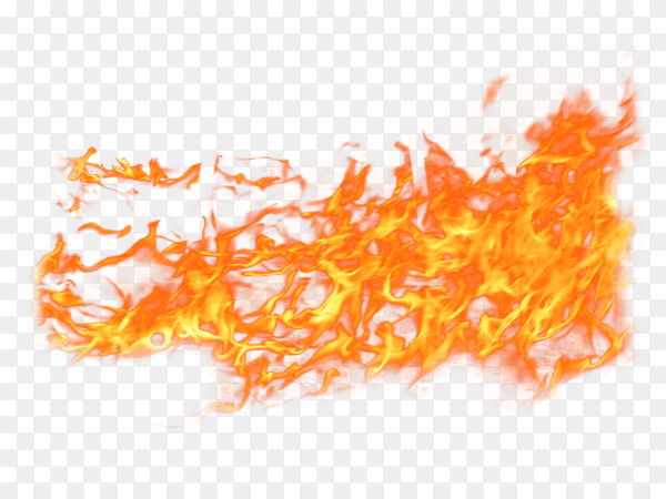 Flame heat fire abstract on transparent background PNG