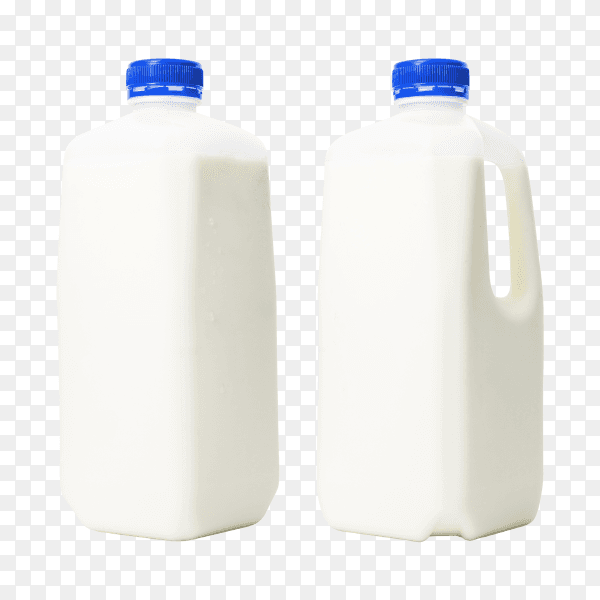 Fresh milk bottles in liter container isolated on transparent background PNG