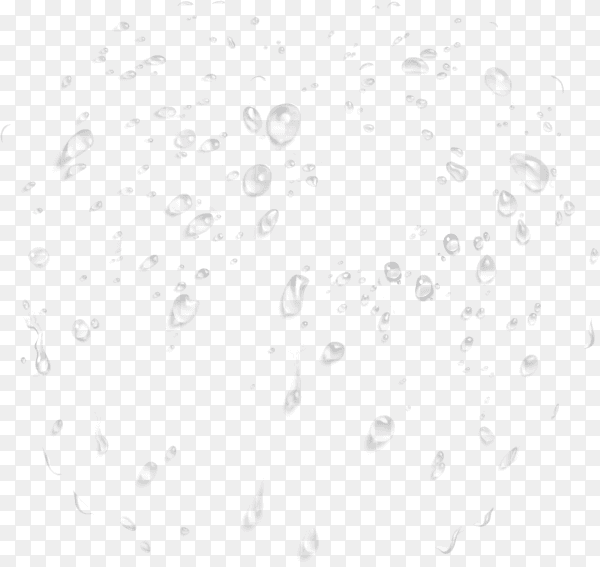 Pure clear water drops realistic set isolated on transparent background PNG