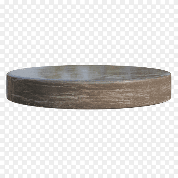 Realistic podium in round shape on transparent background PNG