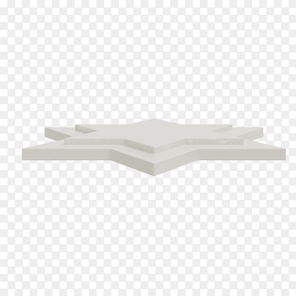 White 3d podium mockup on transparent background PNG