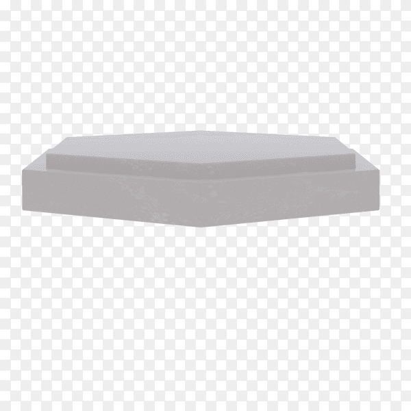 White product podium on transparent background PNG