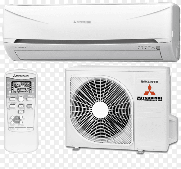 Air conditioner set on transparent background PNG