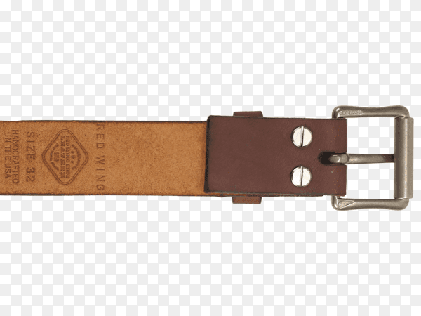 Brown Leather Belt on transparent PNG