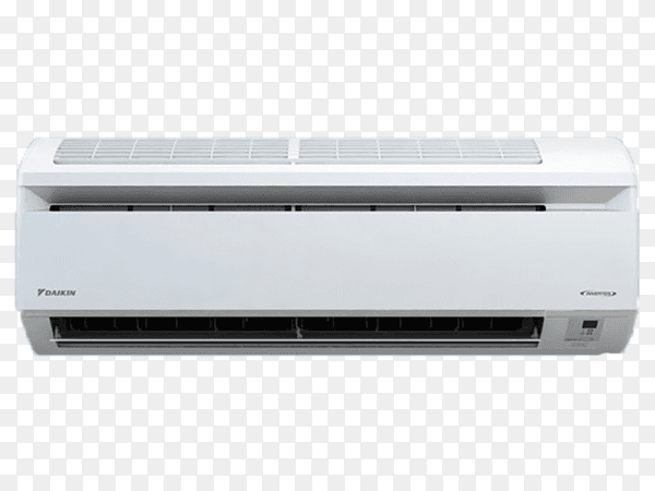 Close up white air conditioner machine on transparent background PNG