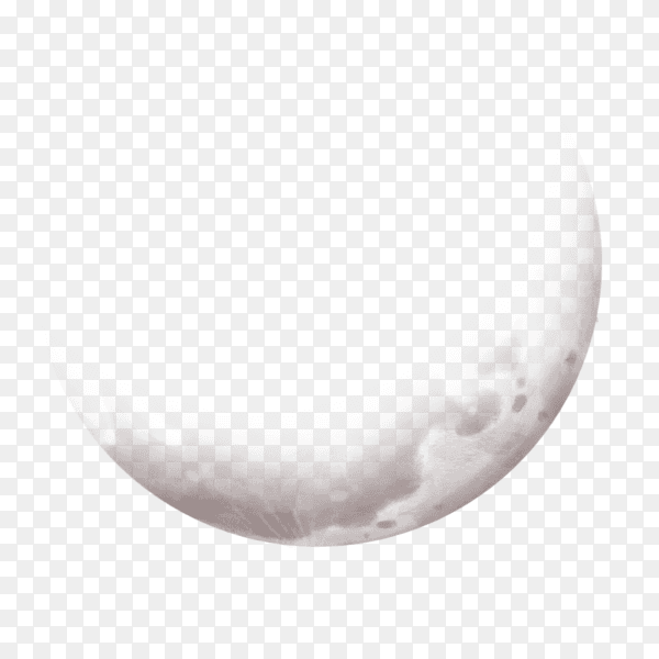 Crescent moon isolated on transparent background PNG