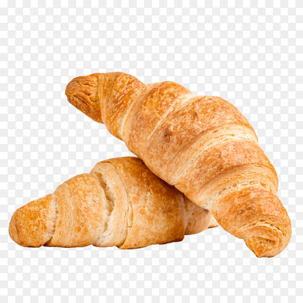 Delicious fresh croissant isolated on transparent background PNG