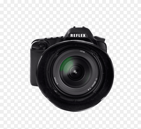 Digital photo camera on transparent background PNG