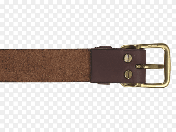 Elegant brown belt for man on transparent background PNG