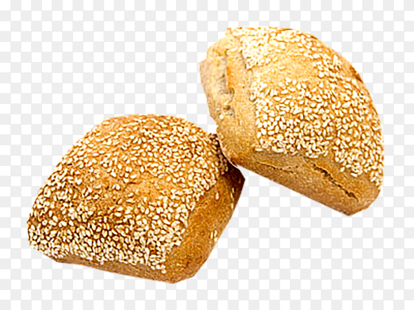 Fresh croissant with sesame on transparent background PNG
