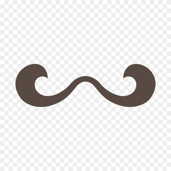 Funny fake mustache on transparent background PNG