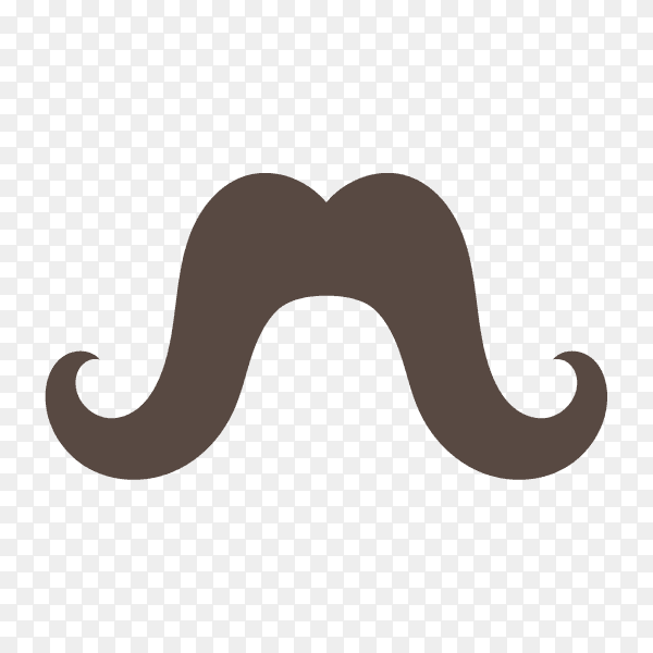 Funny fake mustaches mask and retro curly moustaches isolated on transparent background PNG