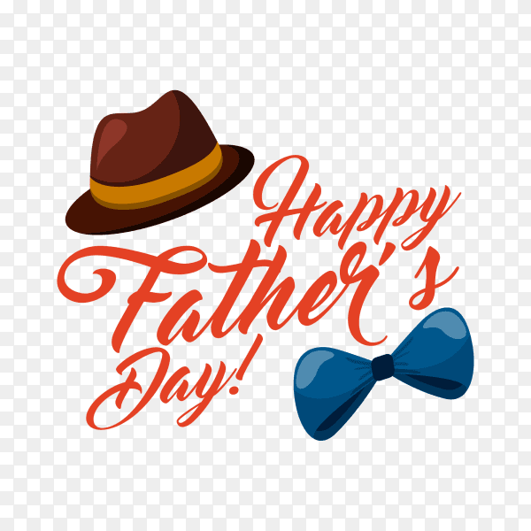 Happy fathers day design on transparent background PNG