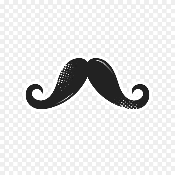 Hipster mustache on transparent background PNG