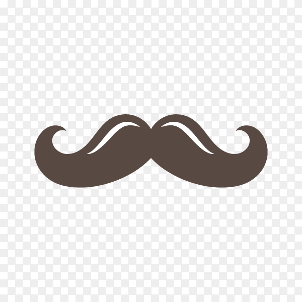 Illustration of mustache icon on transparent background PNG