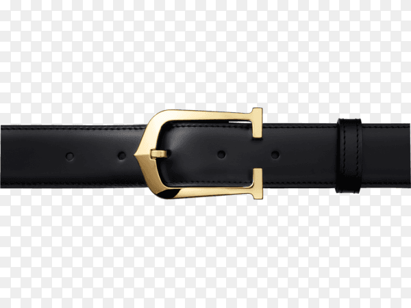 Leather belt on transparent background PNG