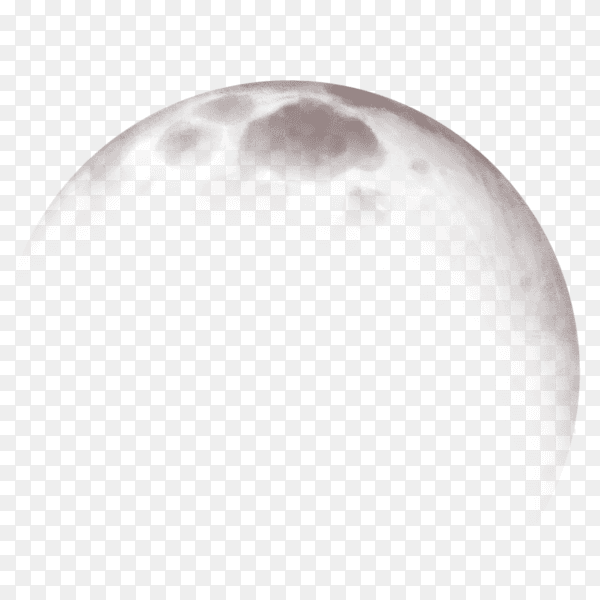 Moon illustration on transparent background PNG