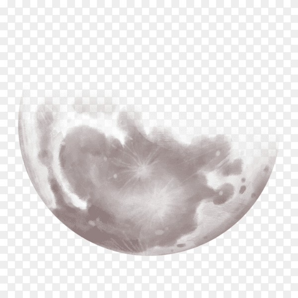 Moon isolated on transparent background PNG