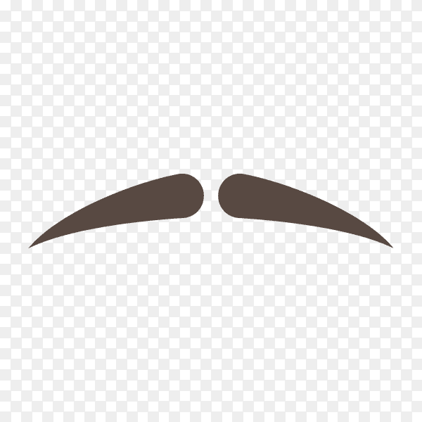 Movember moustache icon on transparent background PNG