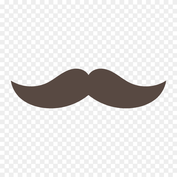 Movember moustache on transparent background PNG
